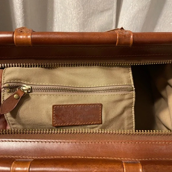 Vintage Polo Ralph Lauren Tartan Plaid Brown and Black Weekend Travel Bag - Picture 10 of 11